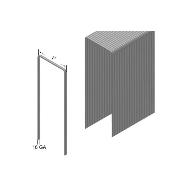 Prebena 16 Gauge Staple - 1-1/4in Length - 1in Crown - Galvanized Steel - Pkg of 10000 WS32CNKHA - main